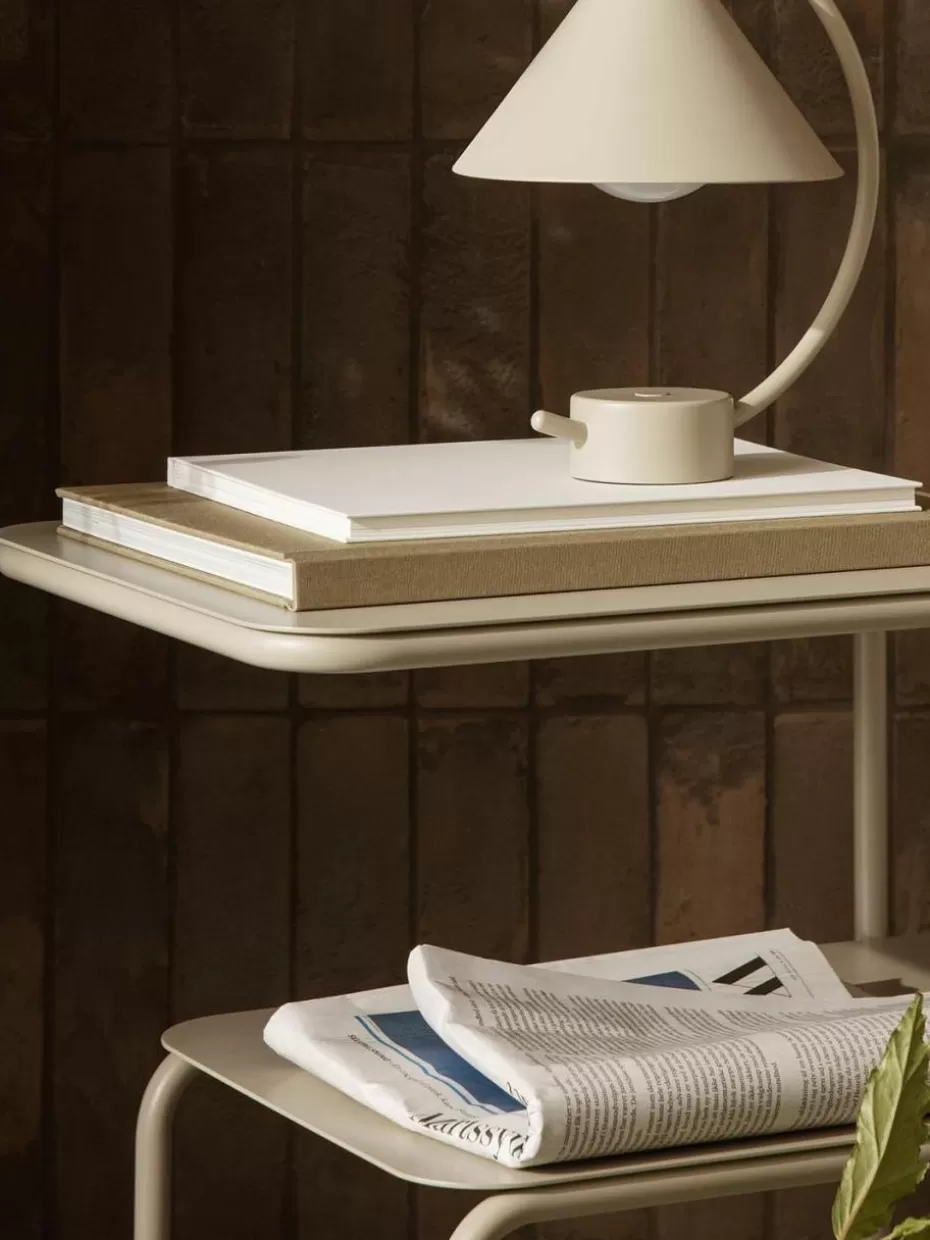 Beistelltische | Couchtische-ferm LIVING Beistelltisch Level mit zwei Ebenen Hellbeige, matt