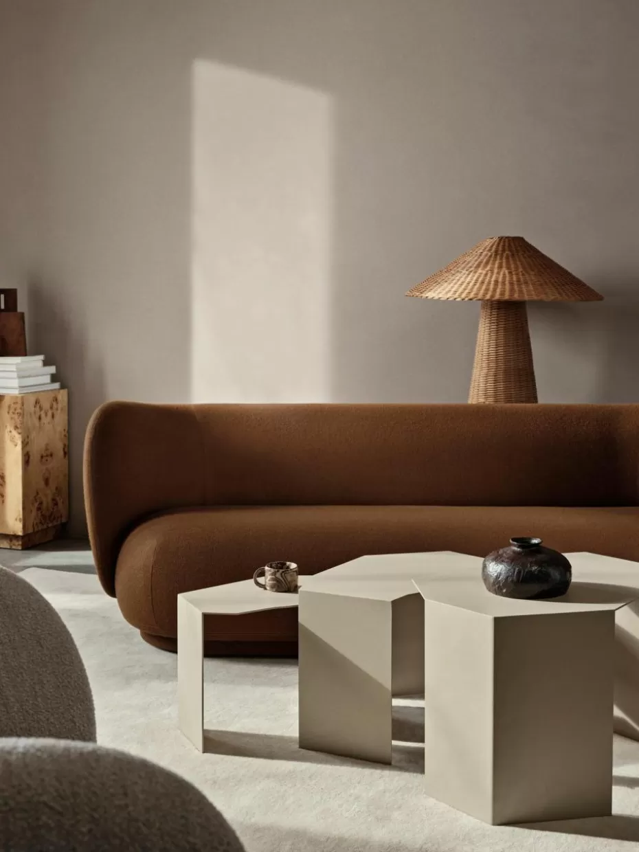 Beistelltische | Couchtische-ferm LIVING Beistelltische Shard in organischer Form, 3er-Set Hellbeige, matt