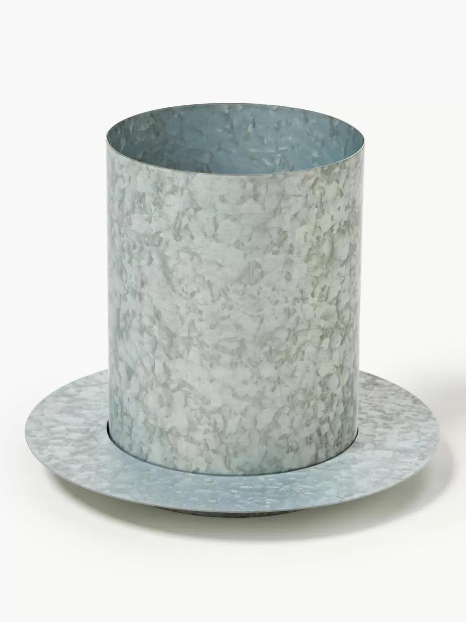 Blumentöpfe-ferm LIVING Übertopf Auran, H 27 cm Silberfarben