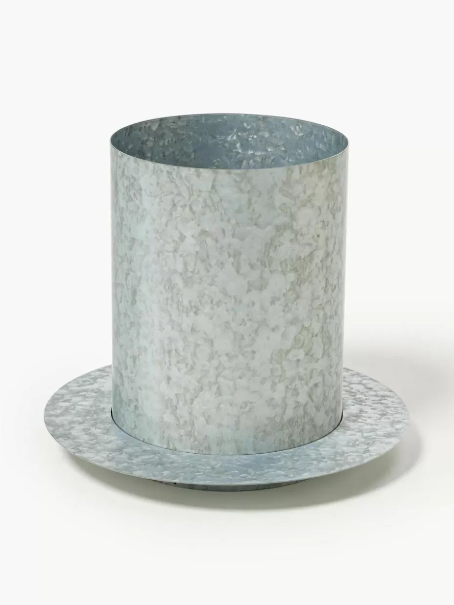 Blumentöpfe-ferm LIVING Übertopf Auran, H 39 cm Silberfarben