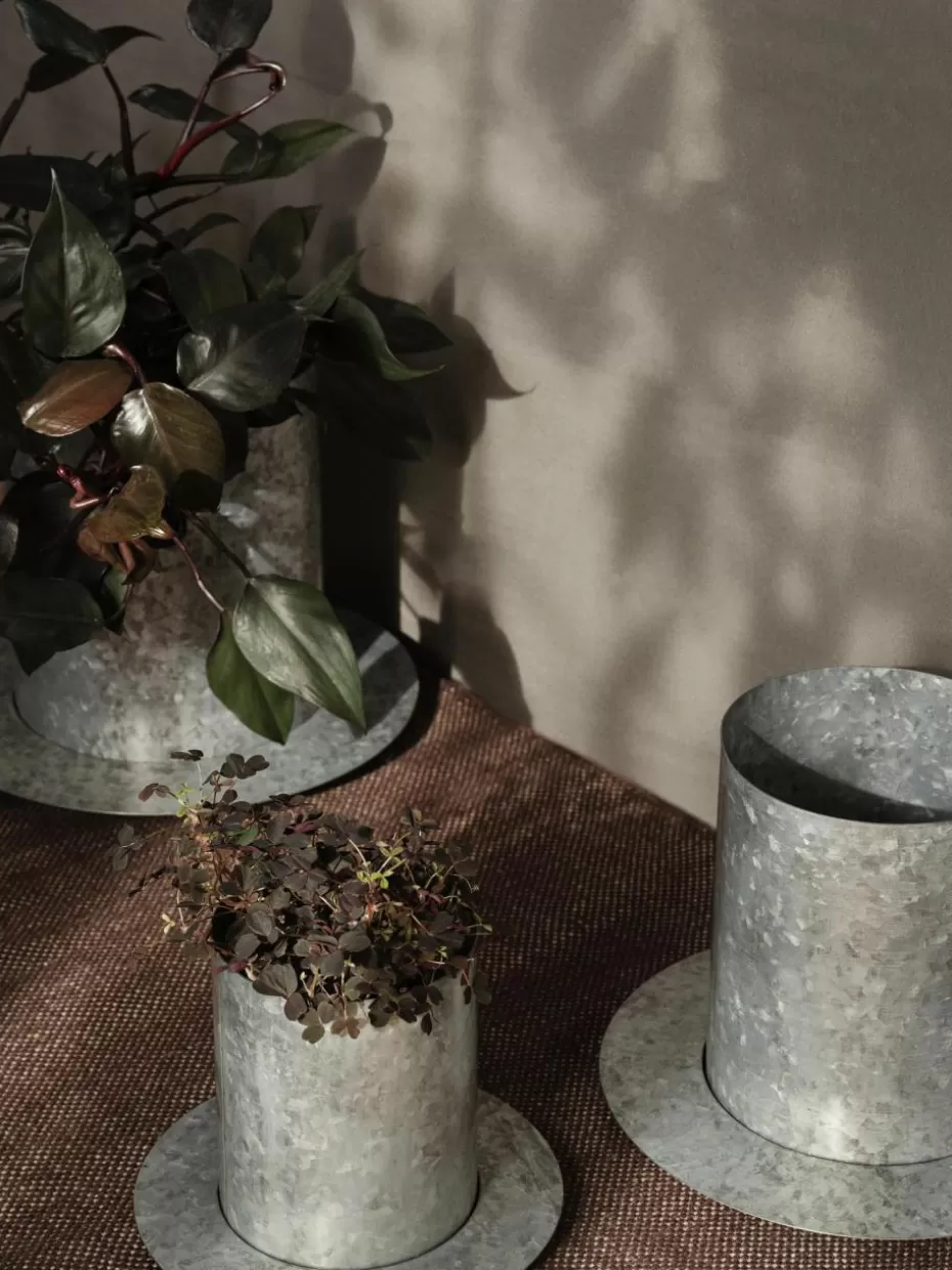 Blumentöpfe-ferm LIVING Übertopf Auran, H 27 cm Silberfarben