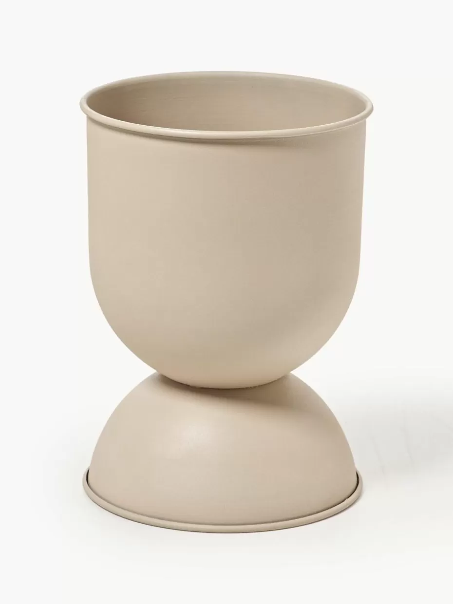 Blumentöpfe-ferm LIVING Übertopf Hourglass, H 43 cm Hellbeige, matt