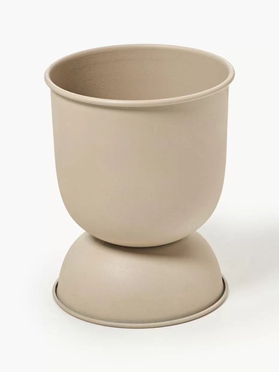 Blumentöpfe-ferm LIVING Übertopf Hourglass, H 30 cm Hellbeige, matt
