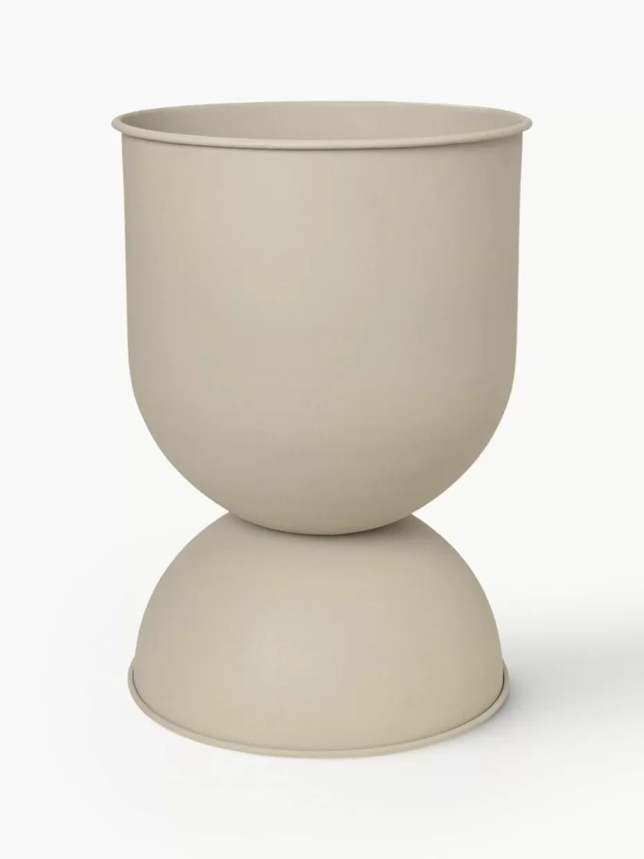 Blumentöpfe-ferm LIVING Übertopf Hourglass, H 59 cm Hellbeige, matt