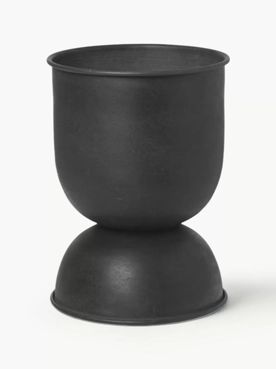 Blumentöpfe-ferm LIVING Übertopf Hourglass, H 30 cm Schwarz, matt