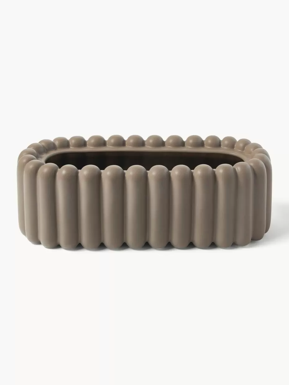 Blumentöpfe-DBKD Übertopf Mist, B 35 cm Taupe, matt