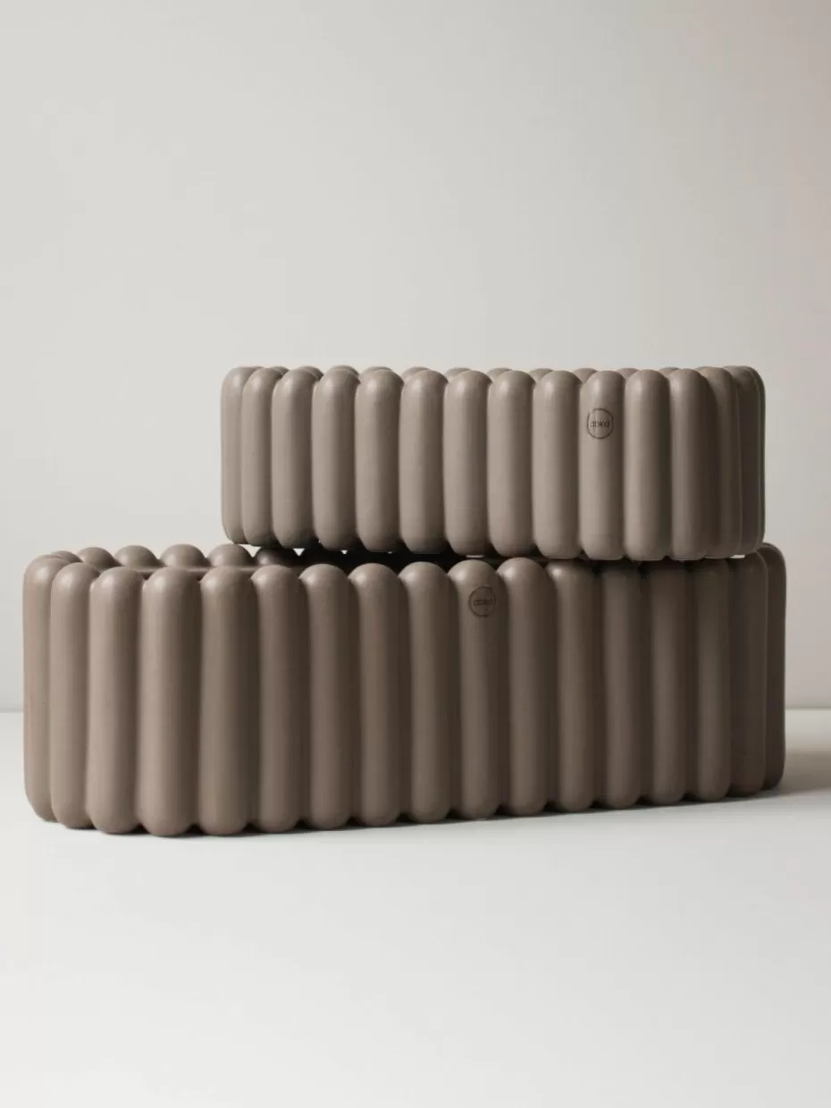 Blumentöpfe-DBKD Übertopf Mist, B 35 cm Taupe, matt