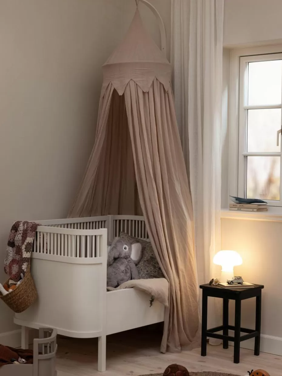 Babybetten-Sebra Betthimmel Stars aus Bio-Baumwolle Peach