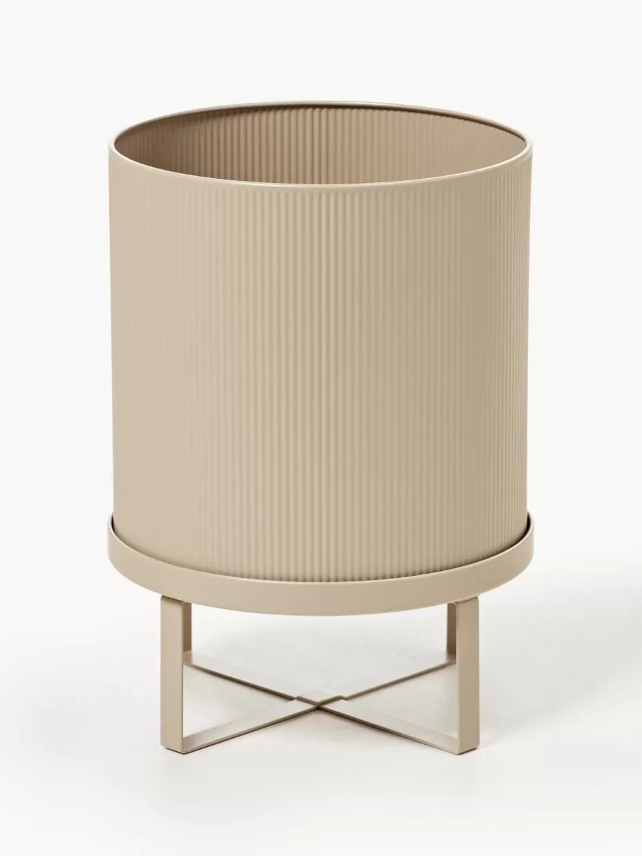 Blumentöpfe-ferm LIVING Blumentopf Bau mit geriffelter Oberfläche, H 38 cm Hellbeige
