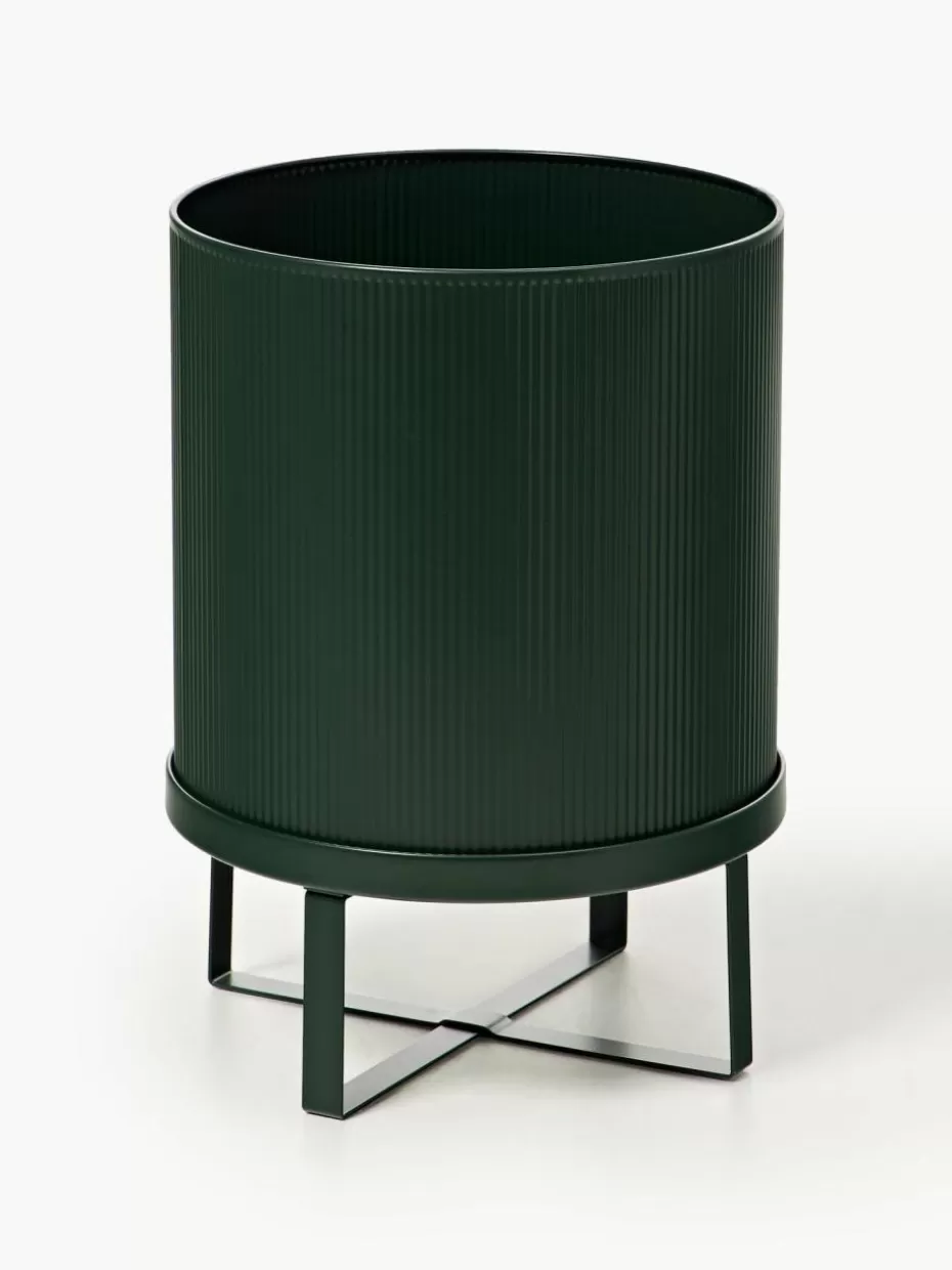 Blumentöpfe-ferm LIVING Blumentopf Bau mit geriffelter Oberfläche, H 38 cm Dunkelgrün