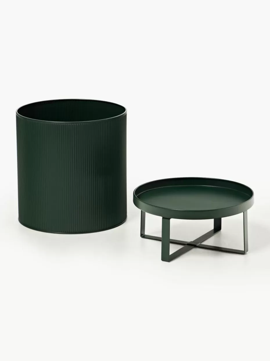 Blumentöpfe-ferm LIVING Blumentopf Bau mit geriffelter Oberfläche, H 38 cm Dunkelgrün