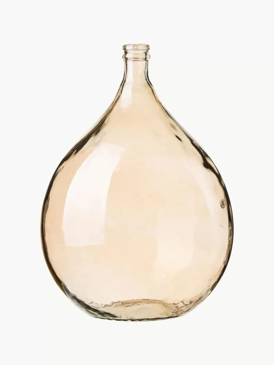 Vasen-Westwing Bodenvase Drop aus Glas, H 56 cm Hellbraun