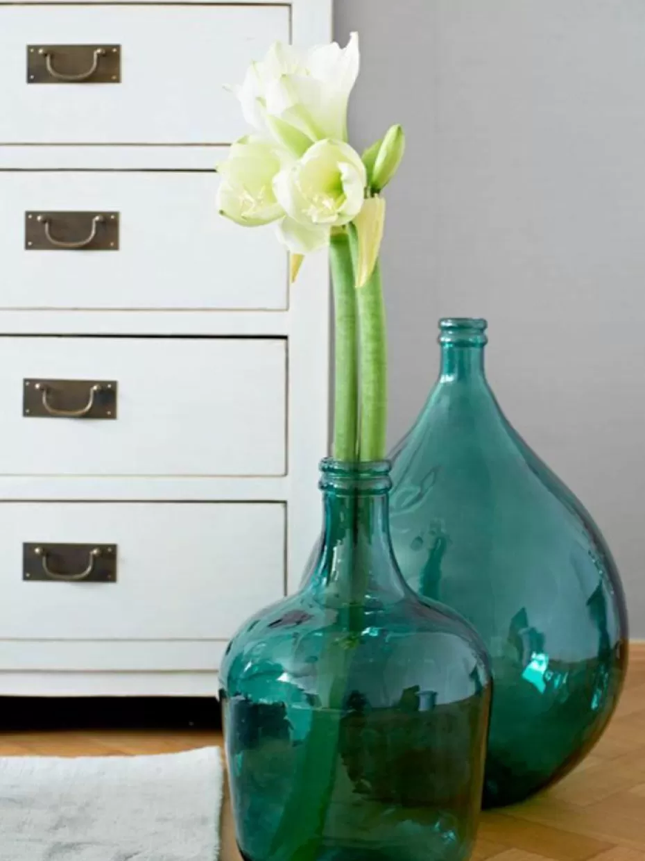 Vasen-Westwing Bodenvase Drop aus Glas, H 56 cm Petrol