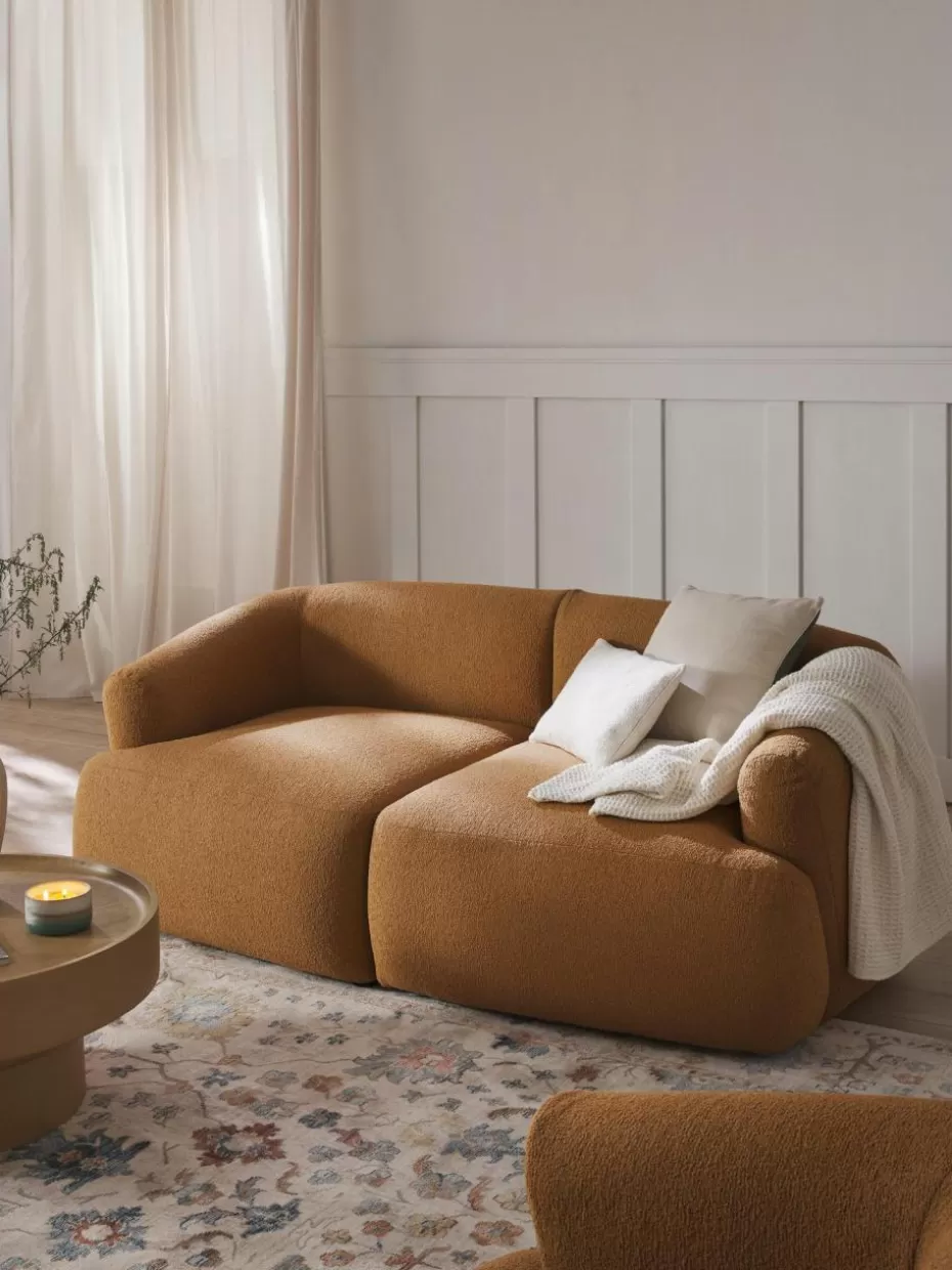 Sofas | Sofaserien-Westwing Collection Bouclé-Eckmodul Sofia Bouclé Hellbraun