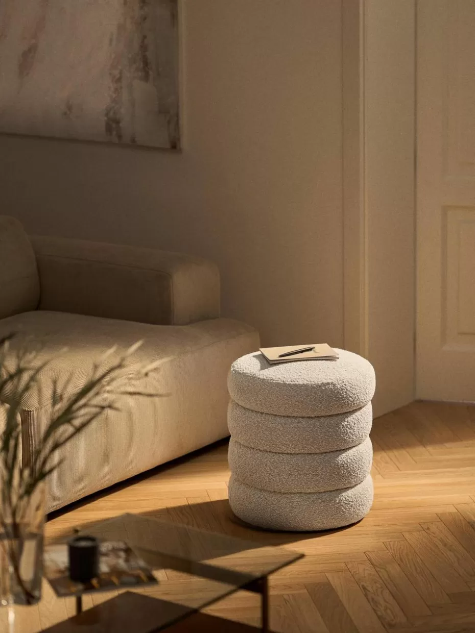 Flur Hocker | Hocker-Westwing Collection Bouclé-Hocker Alto Bouclé Off White