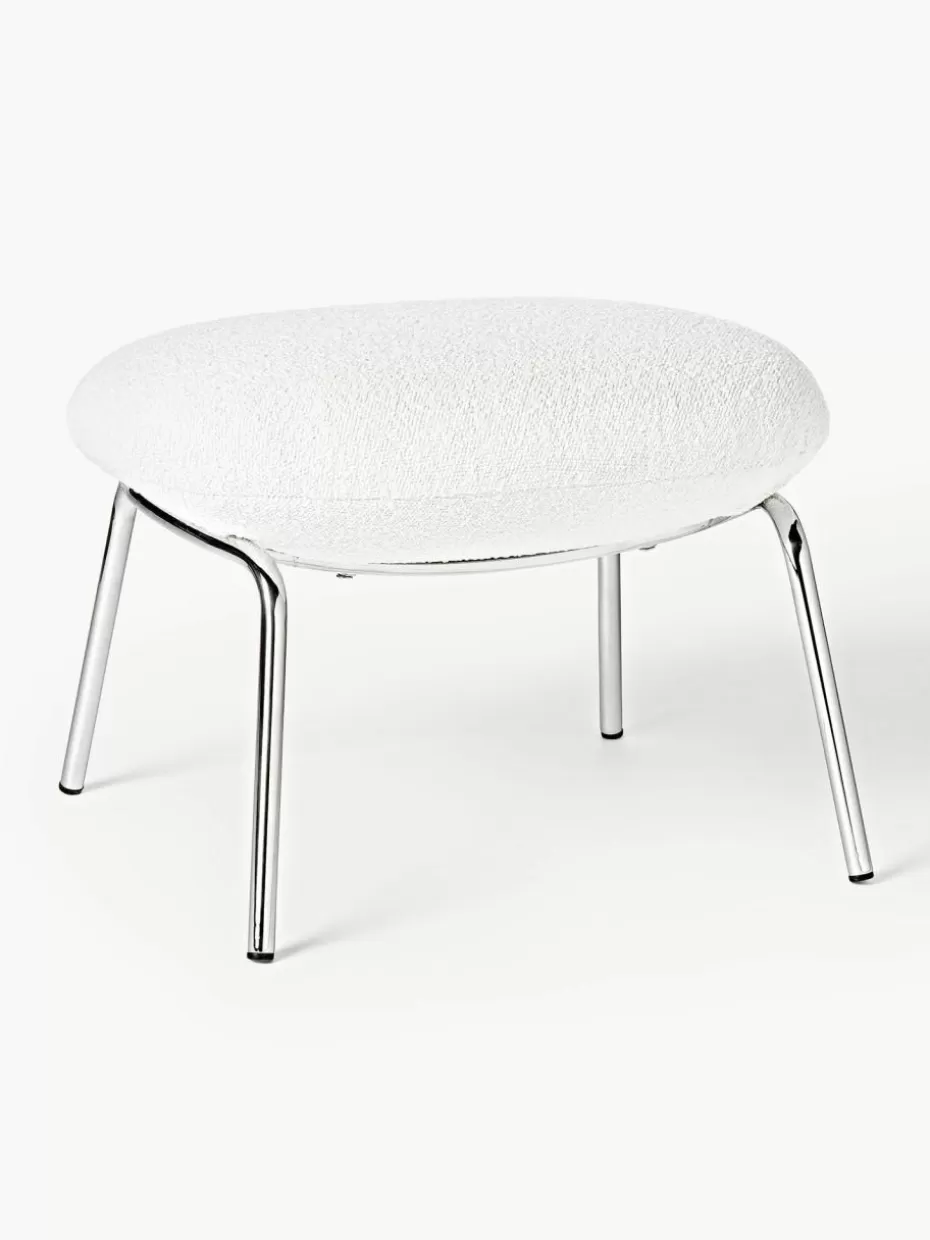 Hocker | Sessel-Westwing Collection Bouclé-Hocker Luan mit Metall-Füßen