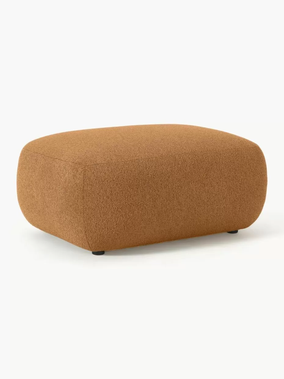 Hocker | Sofaserien-Westwing Collection Bouclé-Hocker Sofia Bouclé Hellbraun