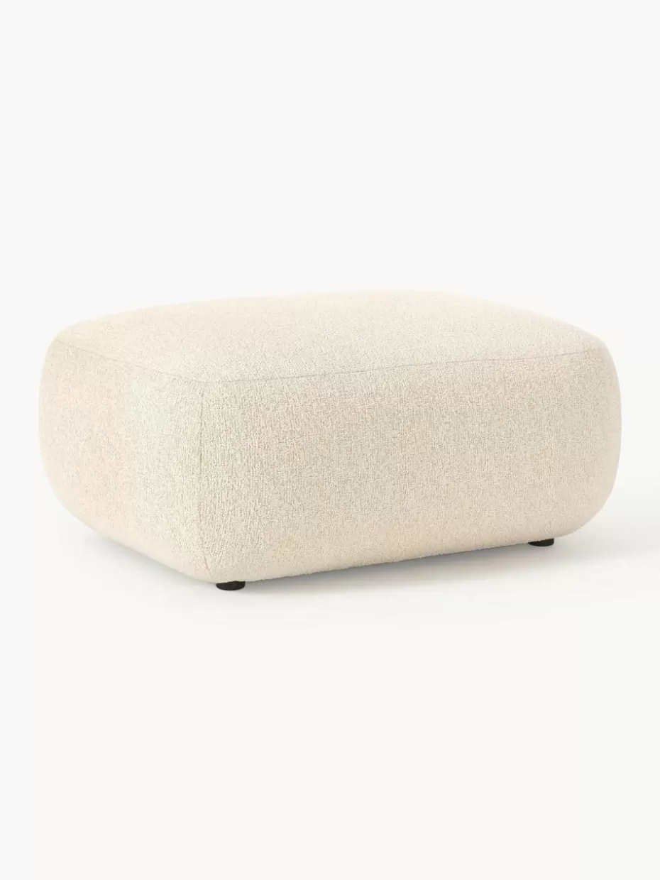 Hocker | Sofaserien-Westwing Collection Bouclé-Hocker Sofia Bouclé Hellbeige