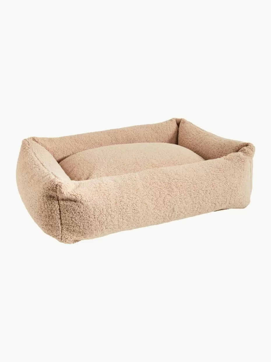 Haustierbedarf-Laboni Bouclé-Hundebett Teddy, in verschiedenen Größen Bouclé Hellbeige