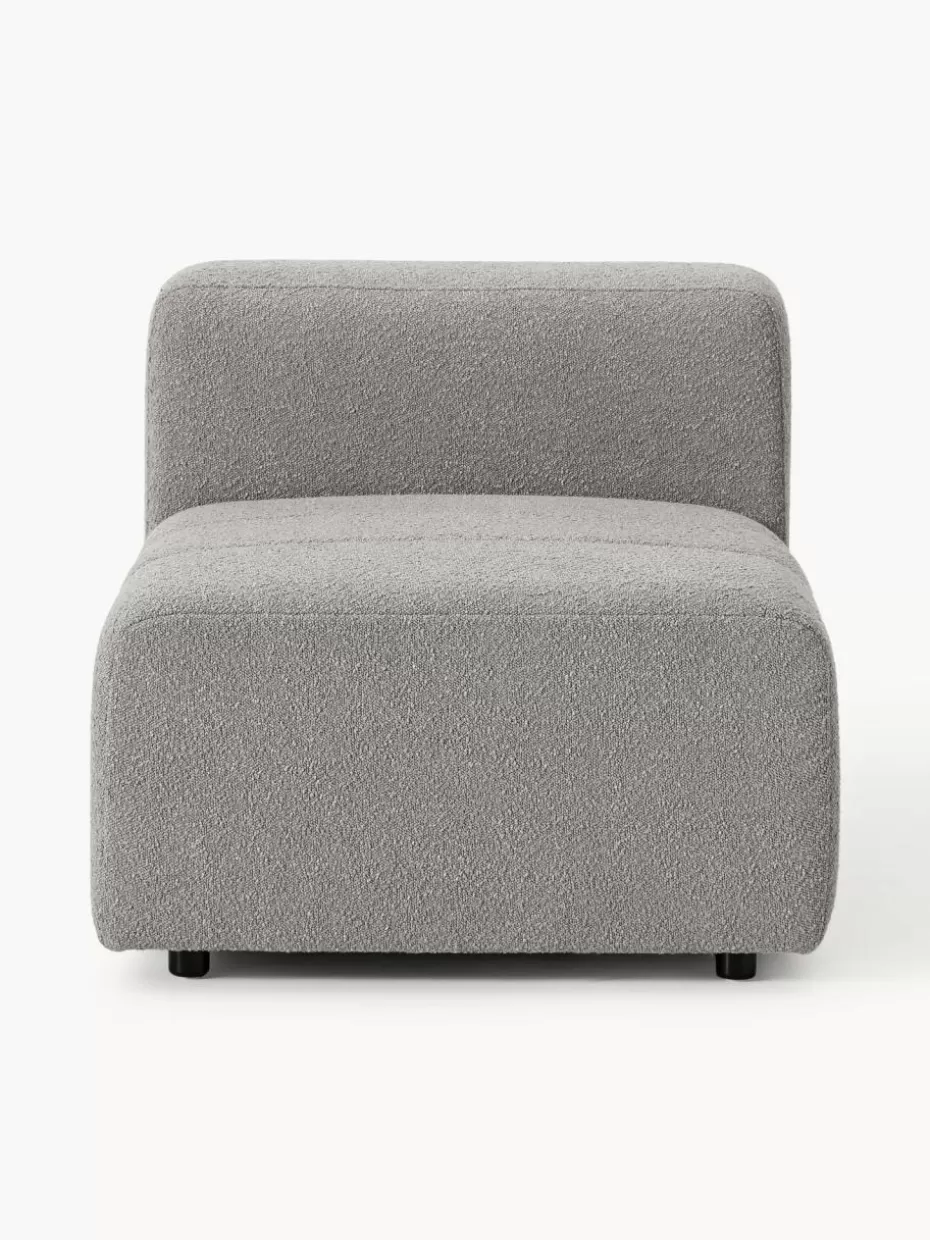 Sofaserien-Westwing Collection Bouclé-Mittelmodul Lena Bouclé Grau