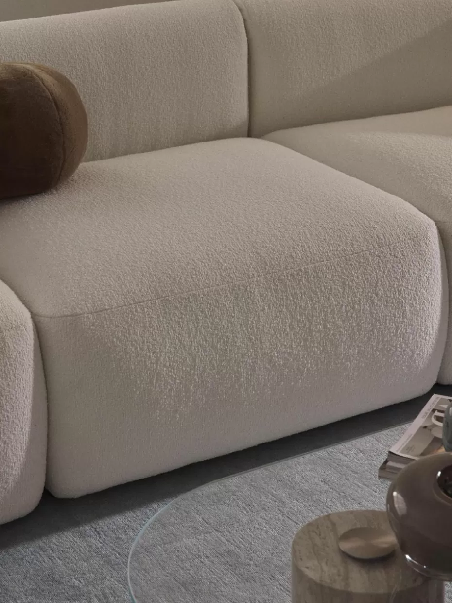 Sofas | Sofaserien-Westwing Collection Bouclé-Mittelmodul Sofia Bouclé Off White
