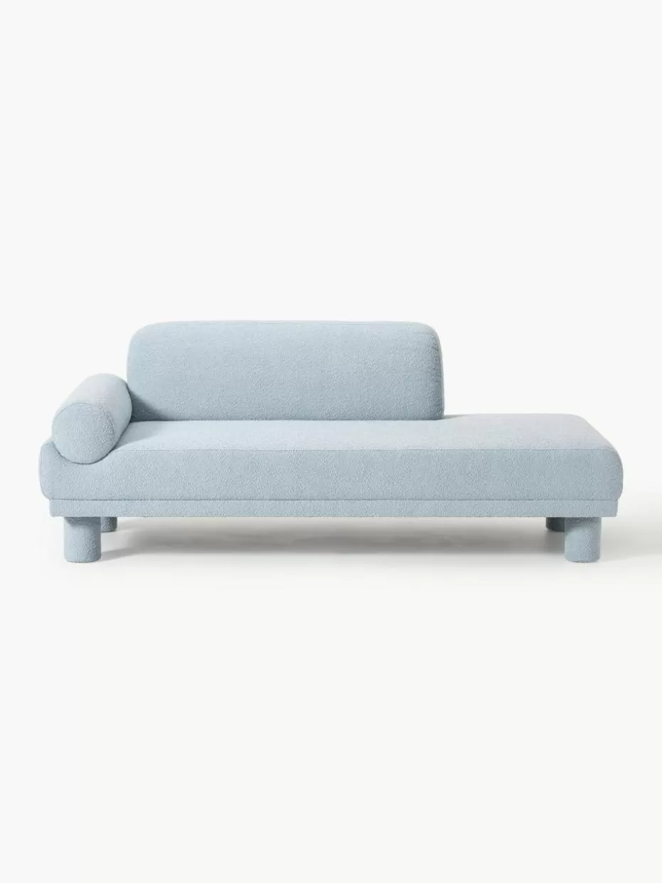 Sofas | Sofaserien-Westwing Collection Bouclé-Ottomane Lilo Bouclé Hellblau