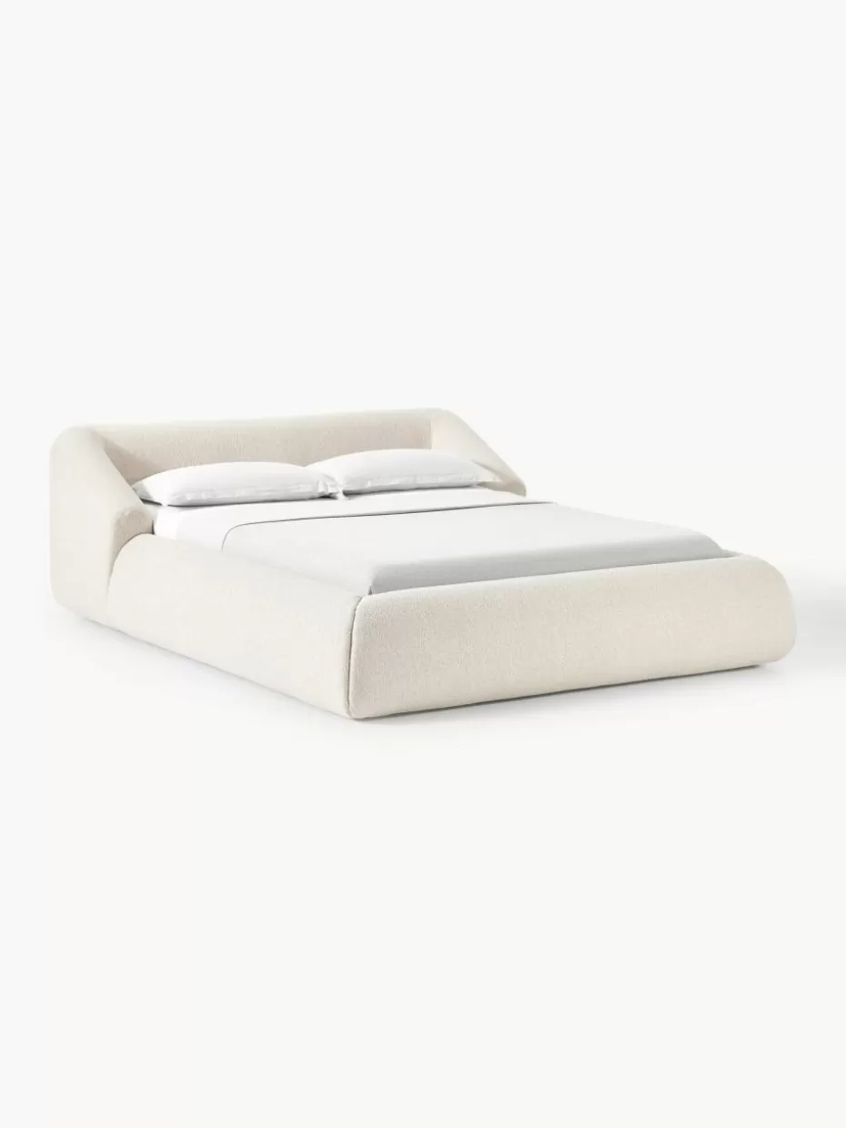 Betten | Sofaserien-Westwing Collection Bouclé-Polsterbett Sofia Bouclé Off White