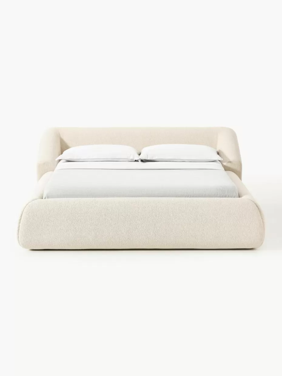 Betten | Sofaserien-Westwing Collection Bouclé-Polsterbett Sofia Bouclé Hellbeige