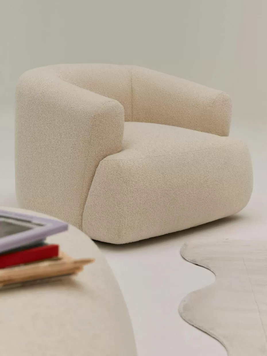 Sessel | Sofaserien-Westwing Collection Bouclé-Sessel Sofia Bouclé Hellbeige