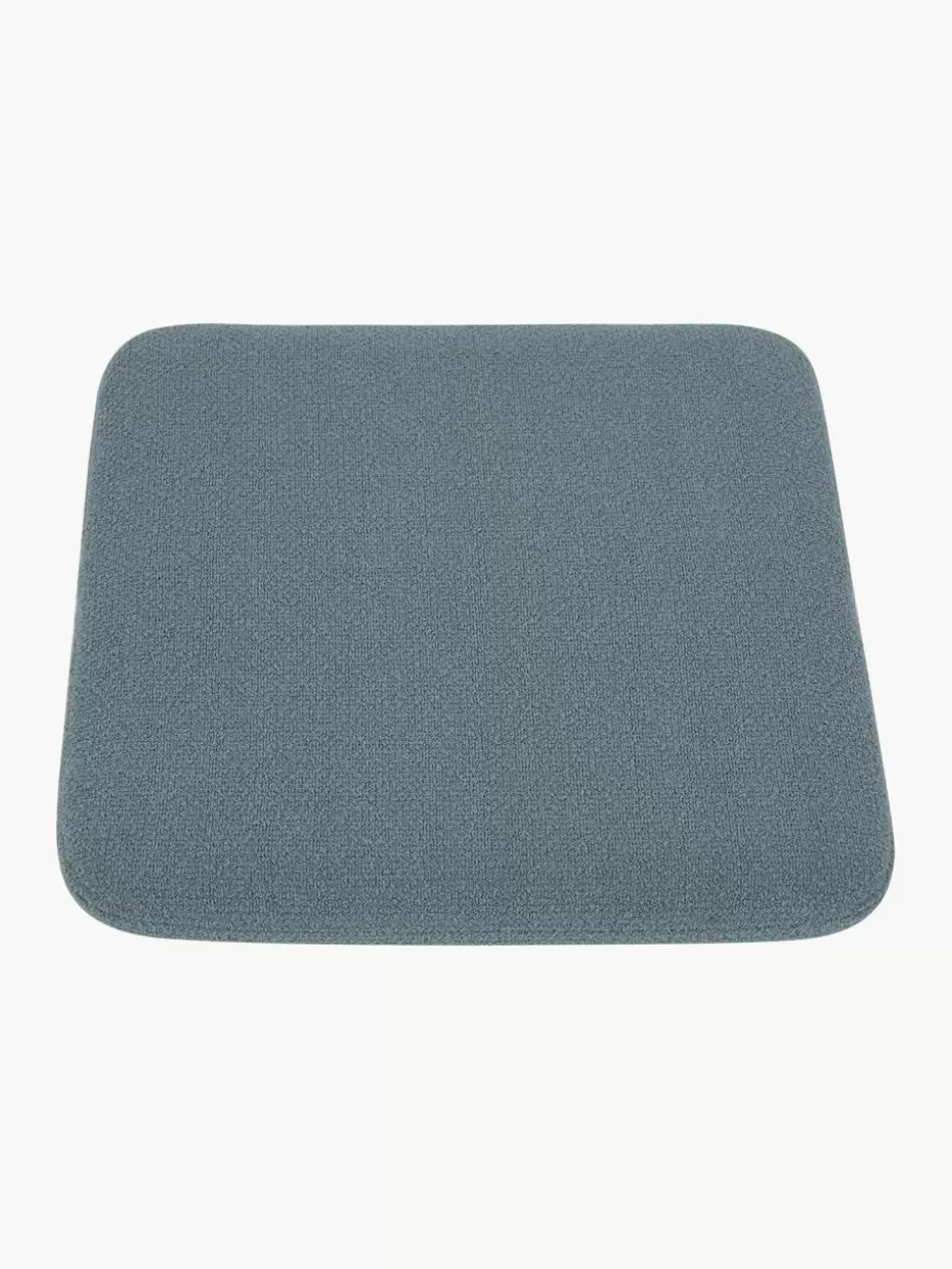 Sitzkissen & Auflagen-Aytm Bouclé-Sitzkissen Curva für Hocker Graublau