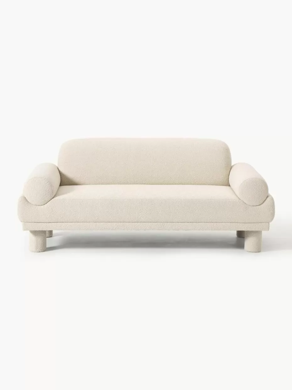 Sofas | Sofaserien-Westwing Collection Bouclé-Sofa Lilo (2-Sitzer) Bouclé Hellbeige