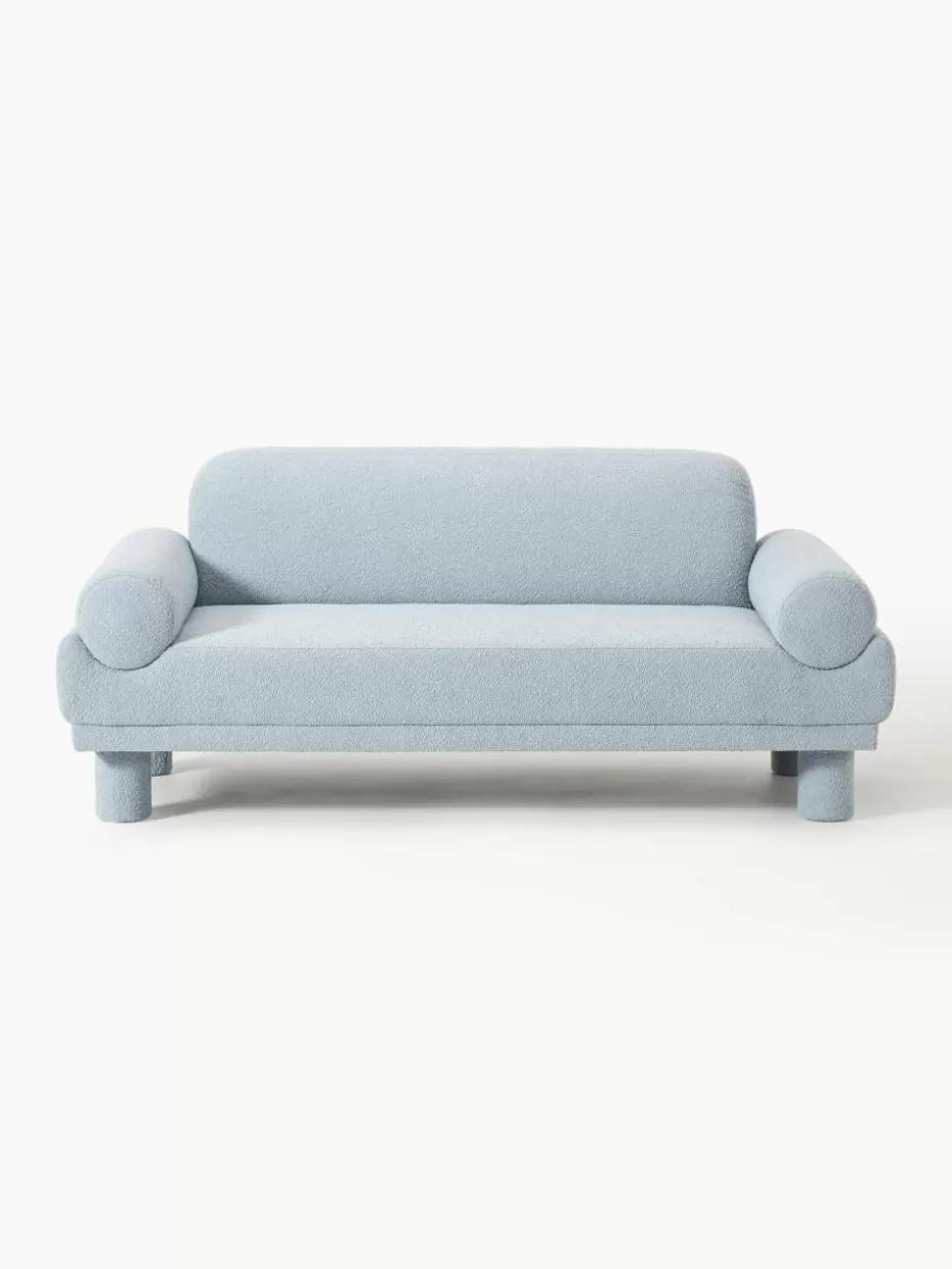 Sofas | Sofaserien-Westwing Collection Bouclé-Sofa Lilo (2-Sitzer) Bouclé Hellblau