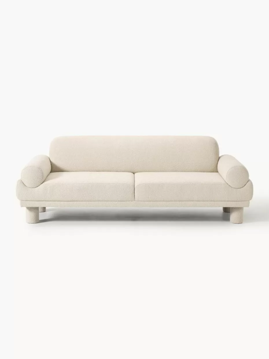 Sofas | Sofaserien-Westwing Collection Bouclé-Sofa Lilo (3-Sitzer) Bouclé Hellbeige