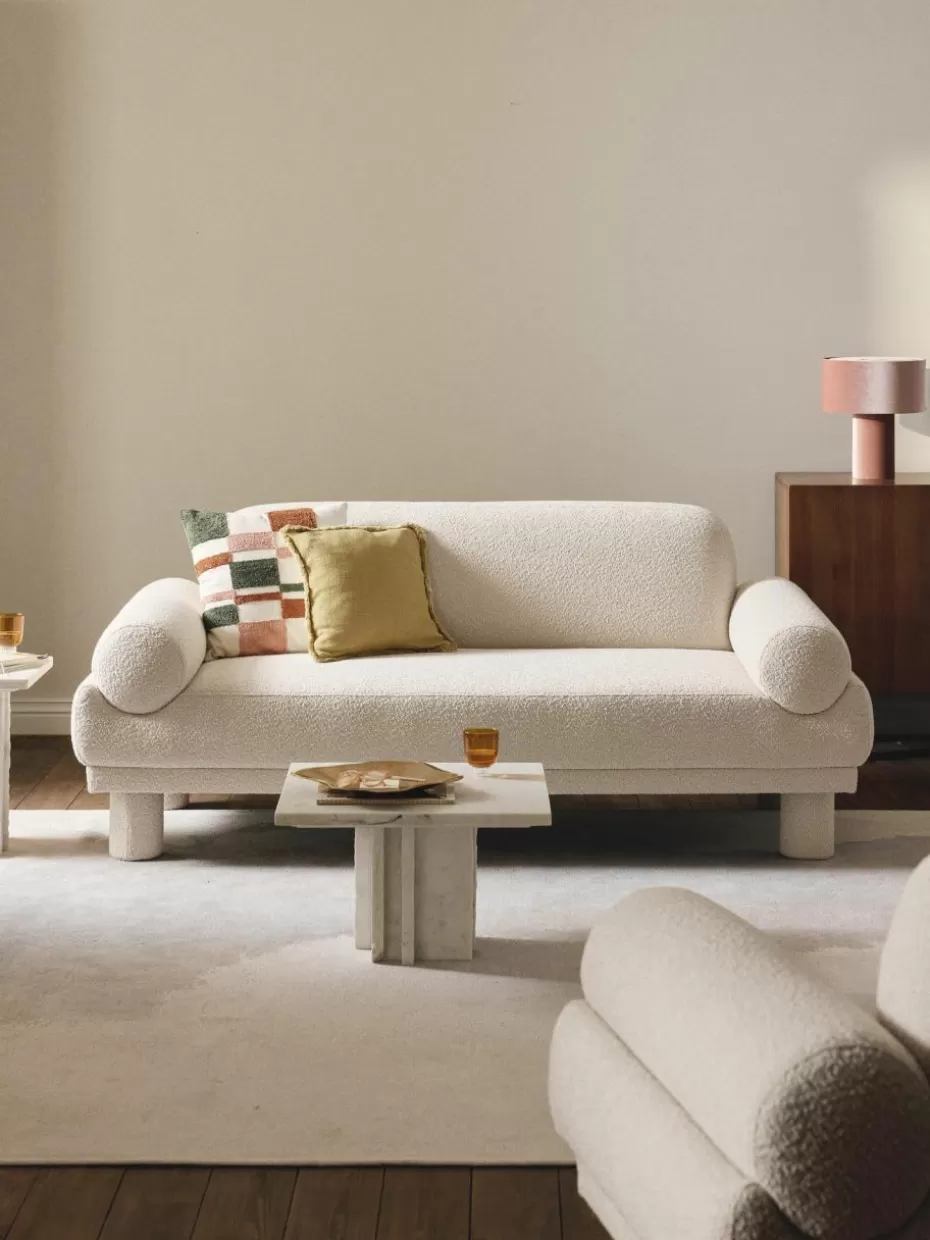 Sofas | Sofaserien-Westwing Collection Bouclé-Sofa Lilo (2-Sitzer) Bouclé Hellbeige