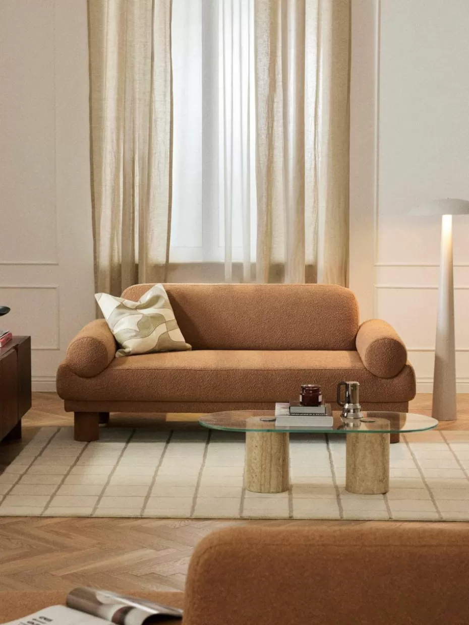 Sofas | Sofaserien-Westwing Collection Bouclé-Sofa Lilo (2-Sitzer) Bouclé Hellbraun