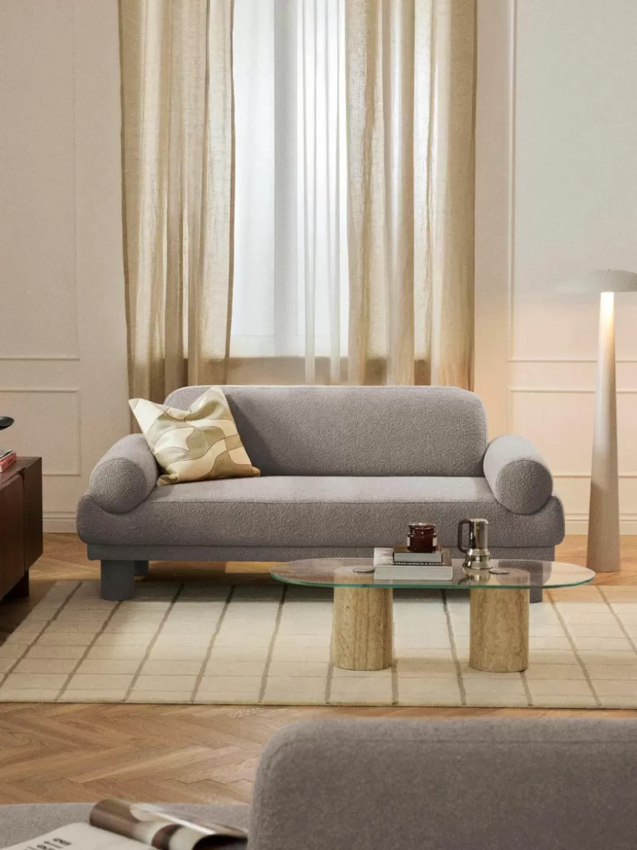 Sofas | Sofaserien-Westwing Collection Bouclé-Sofa Lilo (2-Sitzer) Bouclé Grau