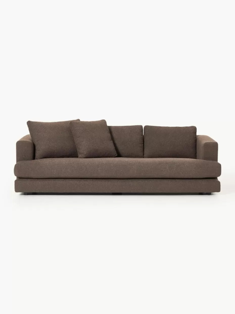 Sofas | Sofaserien-Westwing Collection Bouclé-Sofa Tribeca (3-Sitzer) Bouclé Dunkelbraun