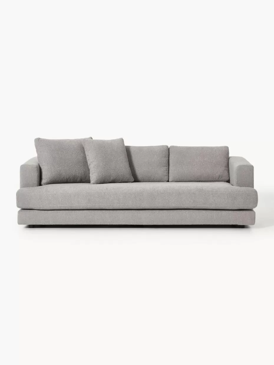 Sofas-Westwing Collection Bouclé-Sofa Tribeca (3-Sitzer) Bouclé Grau