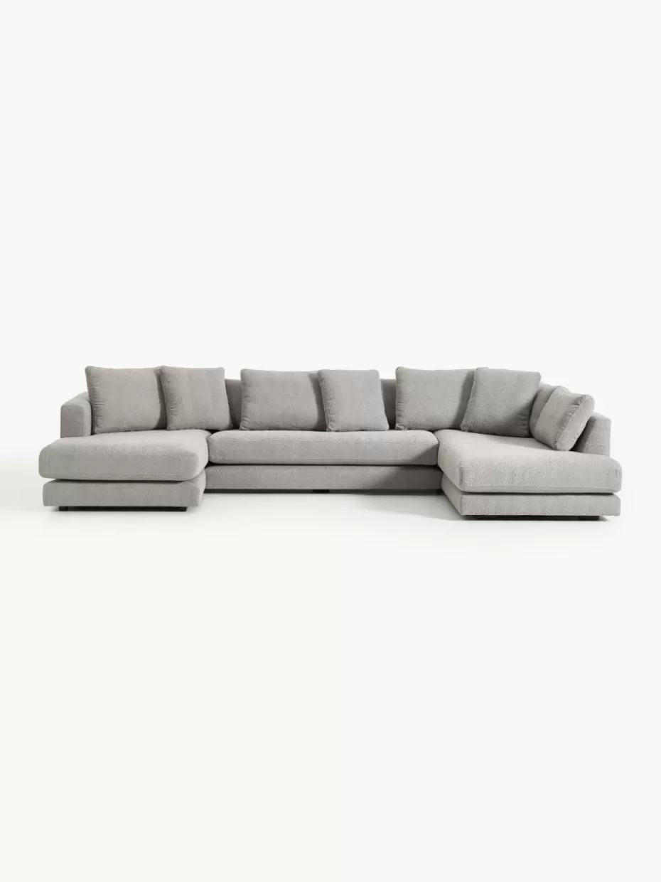 Sofas | Sofaserien-Westwing Collection Bouclé-Wohnlandschaft Tribeca Bouclé Grau