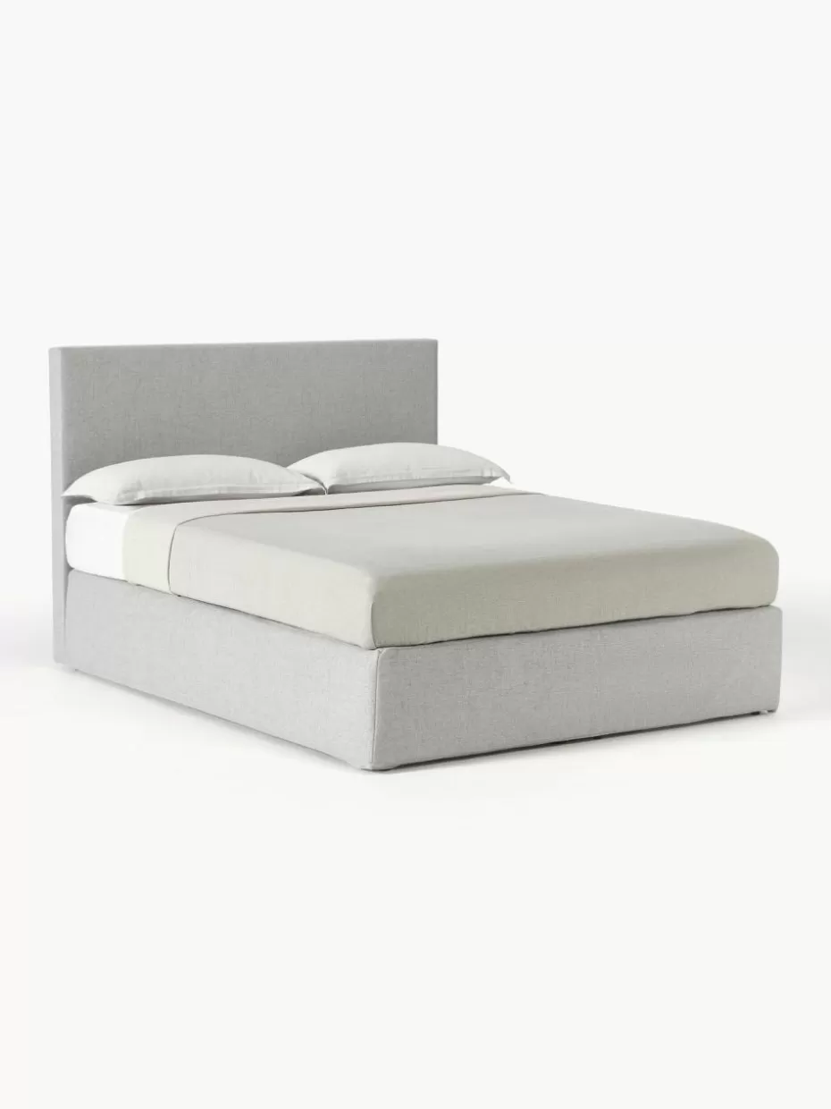Betten-Westwing Collection Boxspringbett Eliza Webstoff Hellgrau