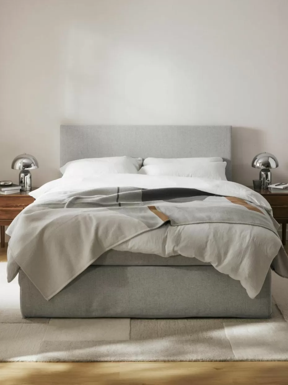 Betten-Westwing Collection Boxspringbett Eliza Webstoff Hellgrau