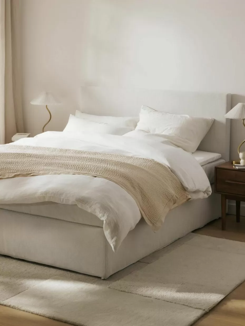 Betten-Westwing Collection Boxspringbett Eliza Webstoff Cremeweiß