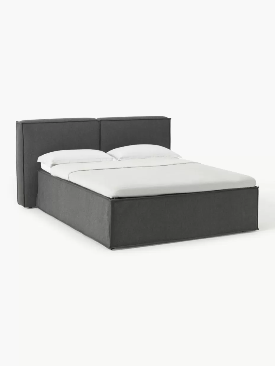 Betten-Westwing Collection Boxspringbett Lennon Webstoff Anthrazit