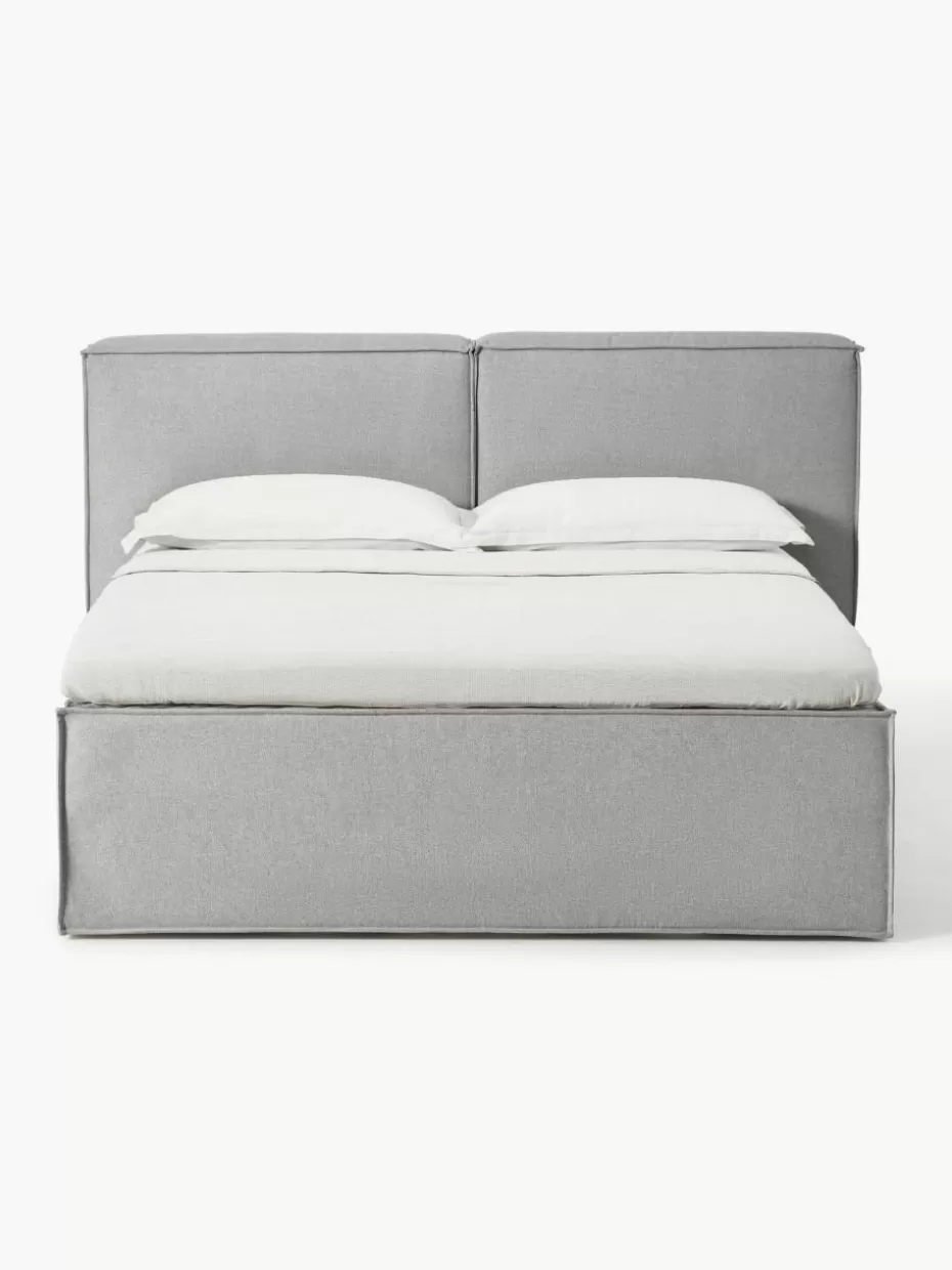 Betten-Westwing Collection Boxspringbett Lennon Webstoff Grau
