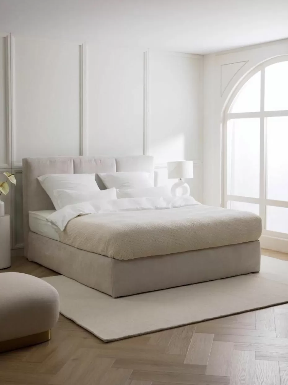 Betten-Westwing Collection Boxspringbett Oberon Webstoff Beige