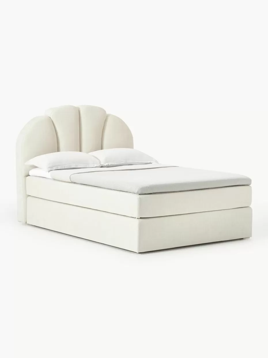 Betten-Westwing Collection Boxspringbett Romia Webstoff Off White