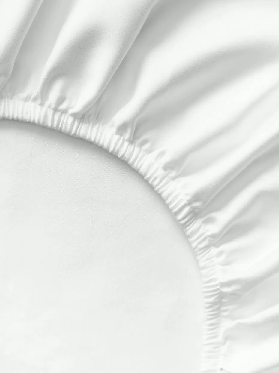 Spannbettlaken-Westwing Collection Boxspring-Spannbettlaken Premium, Baumwollsatin Hellgrau