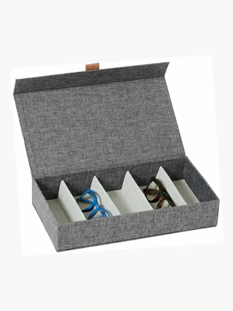 Boxen-Store It Brillenaufbewahrung Premium Dunkelgrau, Braun