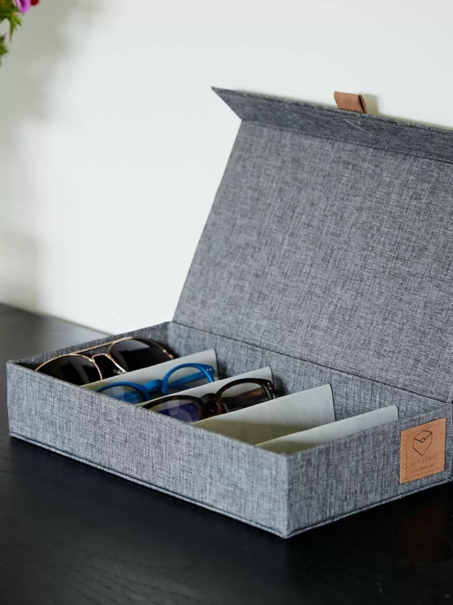 Boxen-Store It Brillenaufbewahrung Premium Dunkelgrau, Braun