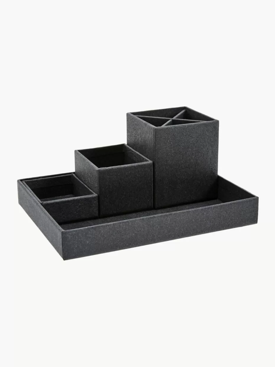 Bürobedarf-Bigso Box of Sweden Büro-Organizer Lena, 4er-Set Anthrazit